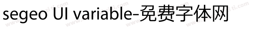 segeo UI variable字体转换